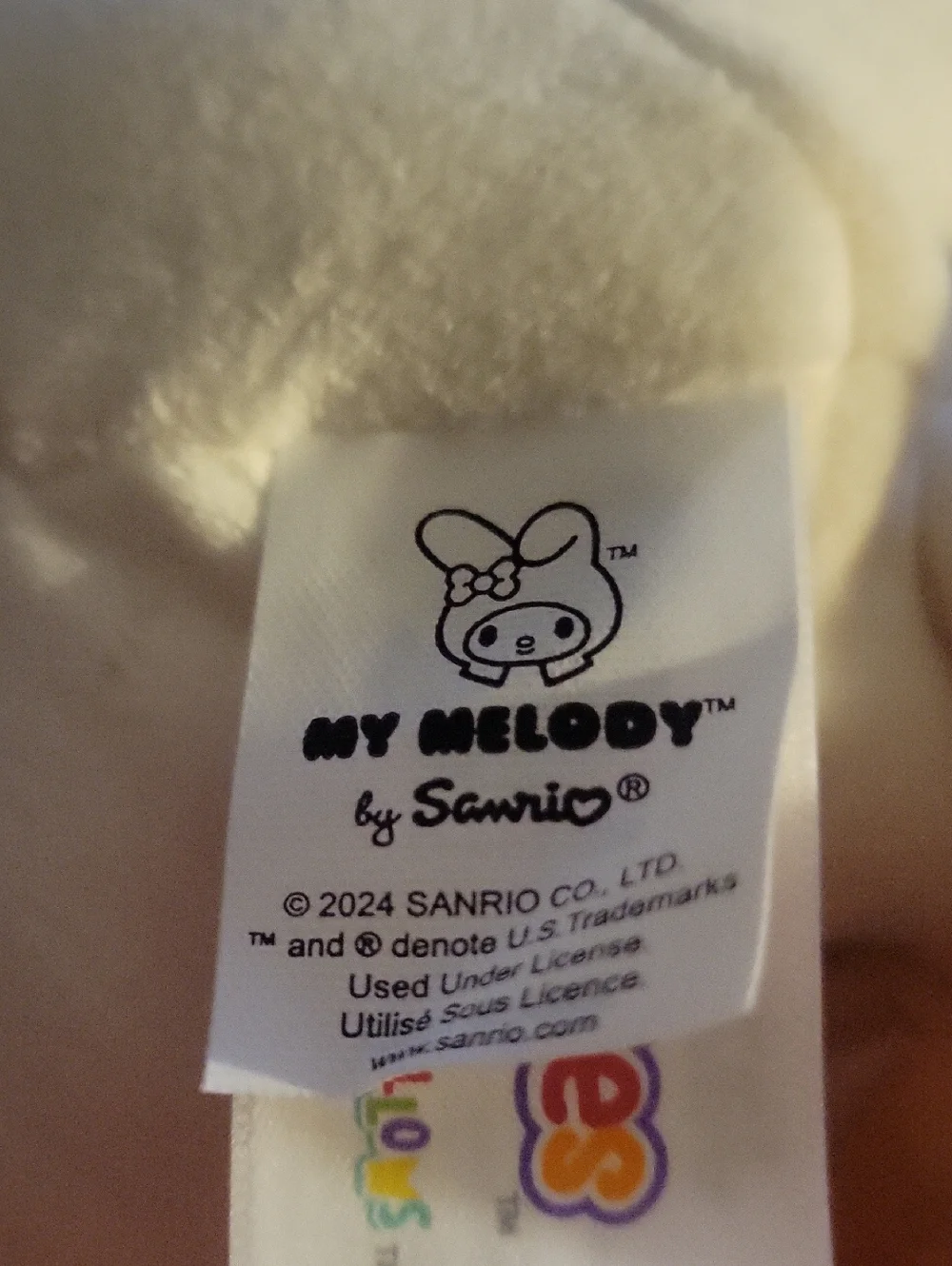 New Sanrio My Melody HugMees Hello Kitty Embroidered Facial Vibrant Colors 12